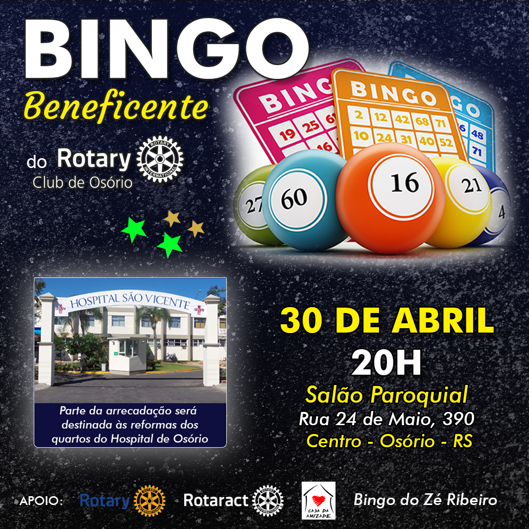 No momento, você está visualizando Rotary Club de Osório organiza mais um Bingo Beneficente